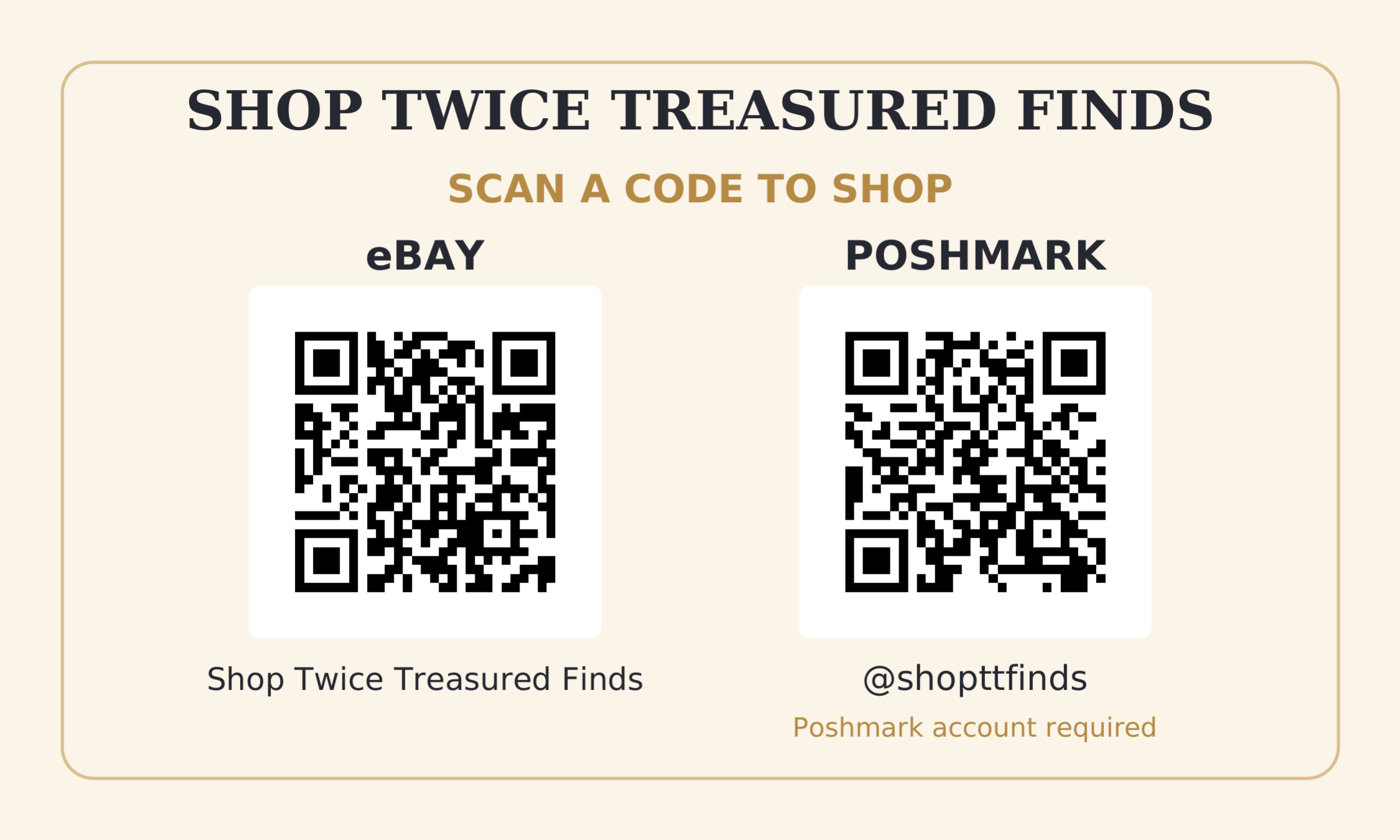Poshmark closet QR code
